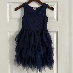 Girls navy dress